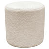 HOCKER Teddystoff Weiß  - Weiß, Trend, Kunststoff/Textil (35/35/36cm) - Novel