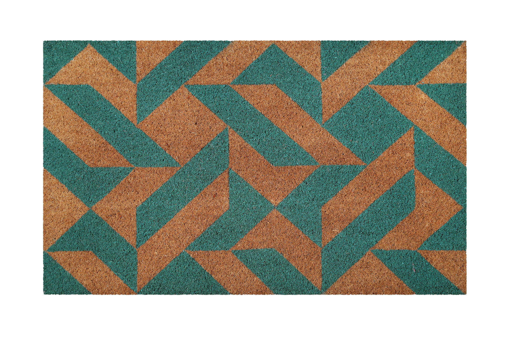 FUßMATTE 45/75 cm Mainstage  - Türkis/Hellbraun, KONVENTIONELL, Kunststoff/Textil (45/75cm) - WECON HOME