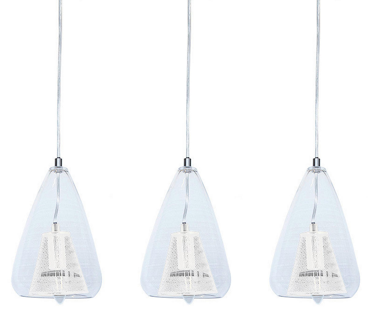 LUSTER    16,5/75/150 cm    - bela, Dizajnerski, metal (16,5/75/150cm)