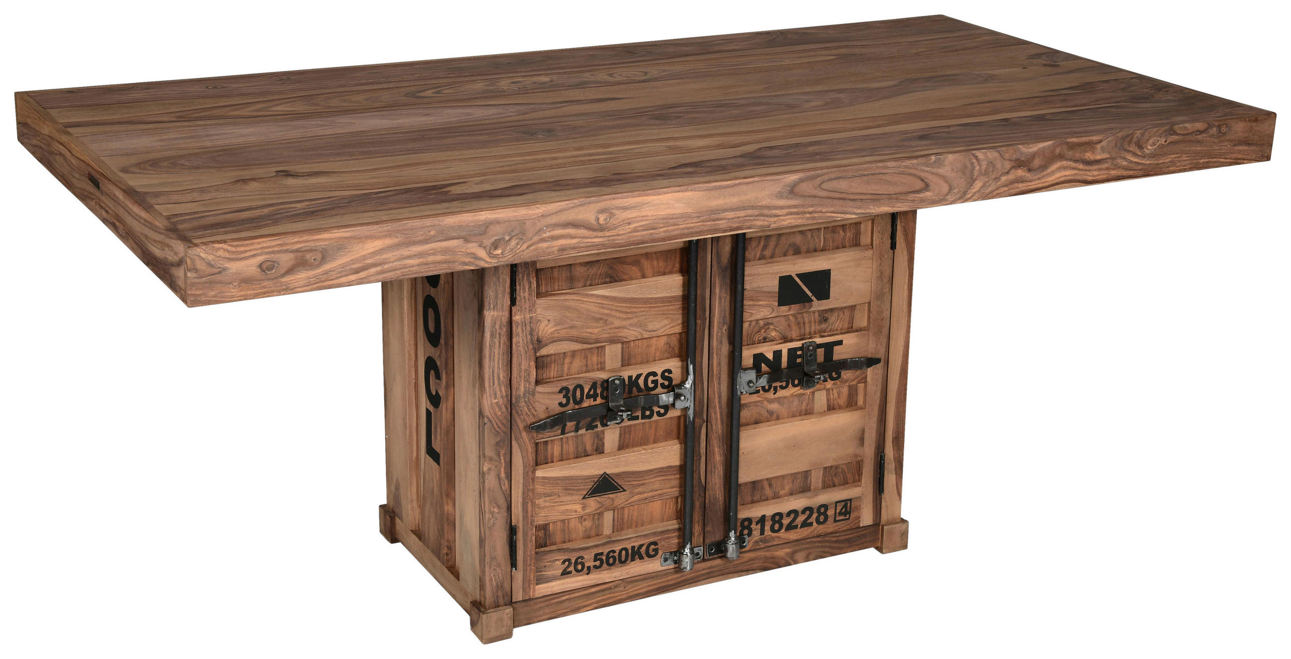 ESSTISCH Sheesham massiv rechteckig Sheeshamfarben  - Sheeshamfarben, KONVENTIONELL, Holz (180/90/76cm) - Livetastic