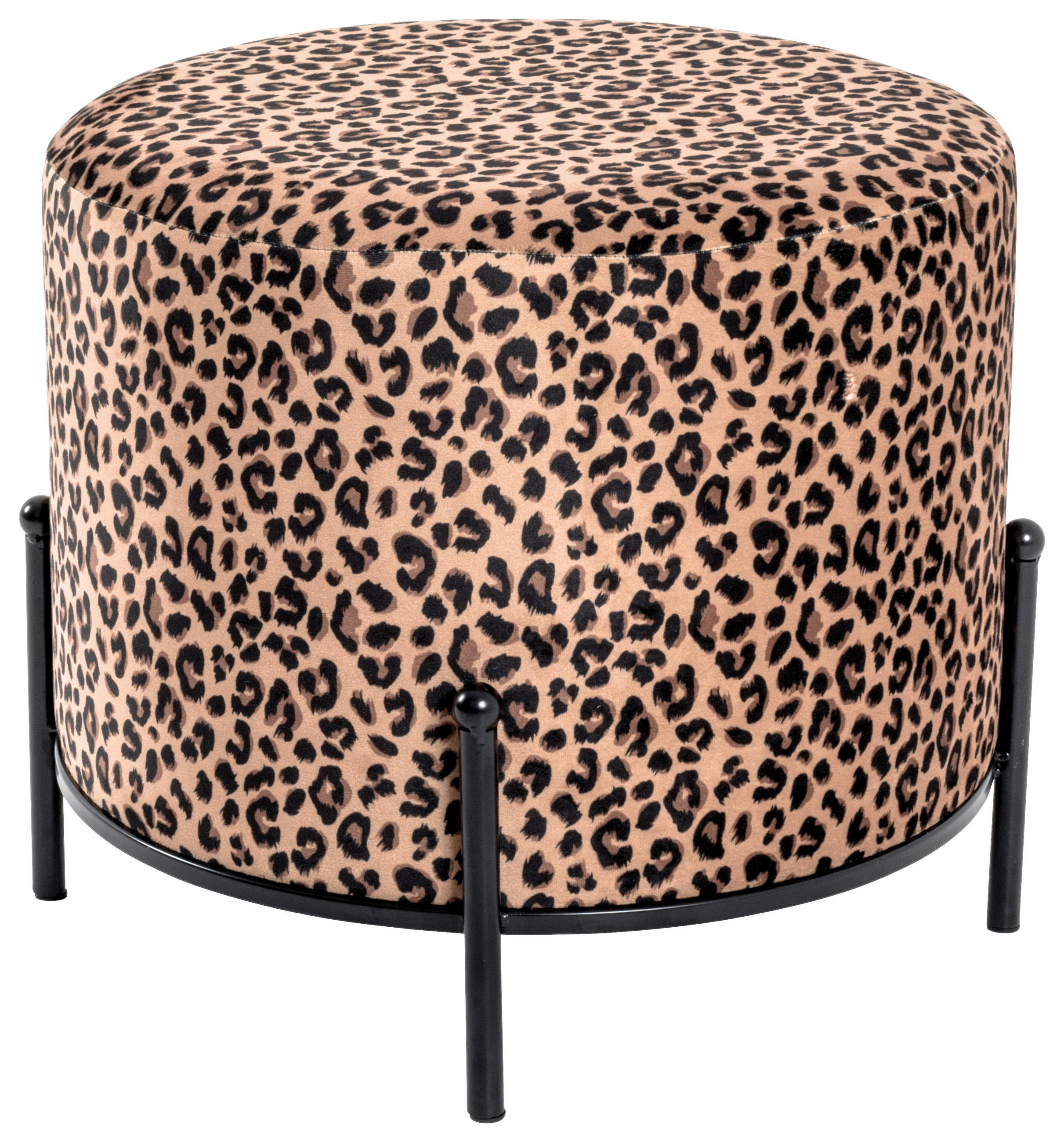 HOCKER in Metall, Textil, Holzwerkstoff Multicolor, Schwarz  - Multicolor/Schwarz, Design, Holzwerkstoff/Textil (48/40/48cm)