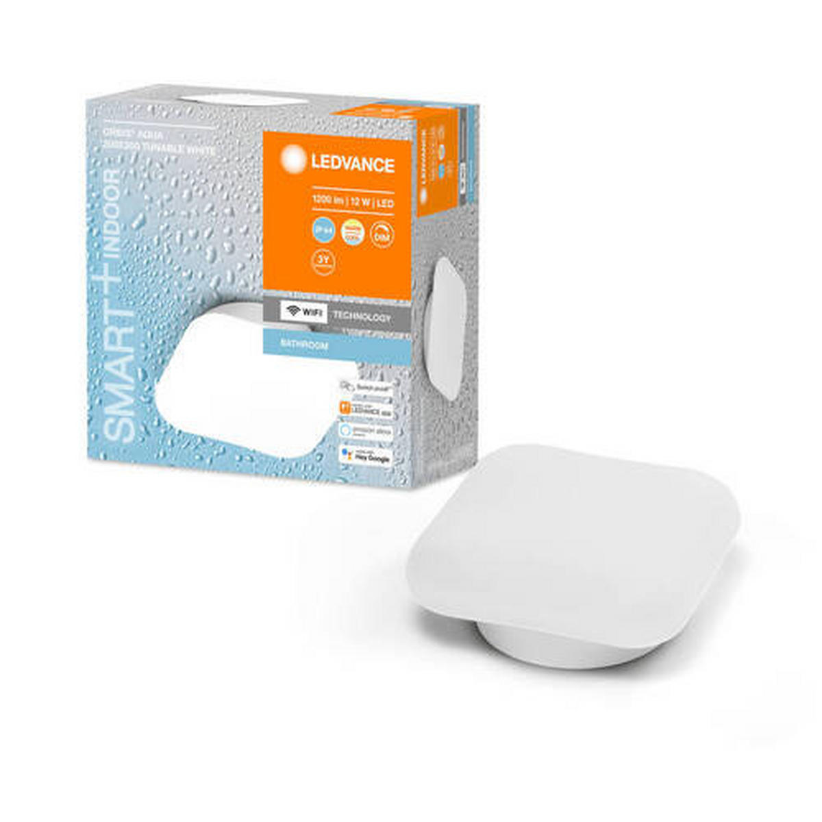 BADEZIMMER-WANDLEUCHTE Smart+ WiFi Orbis Aqua 20/20/9,4 cm   - Weiß, Design, Metall (20/20/9,4cm) - Ledvance