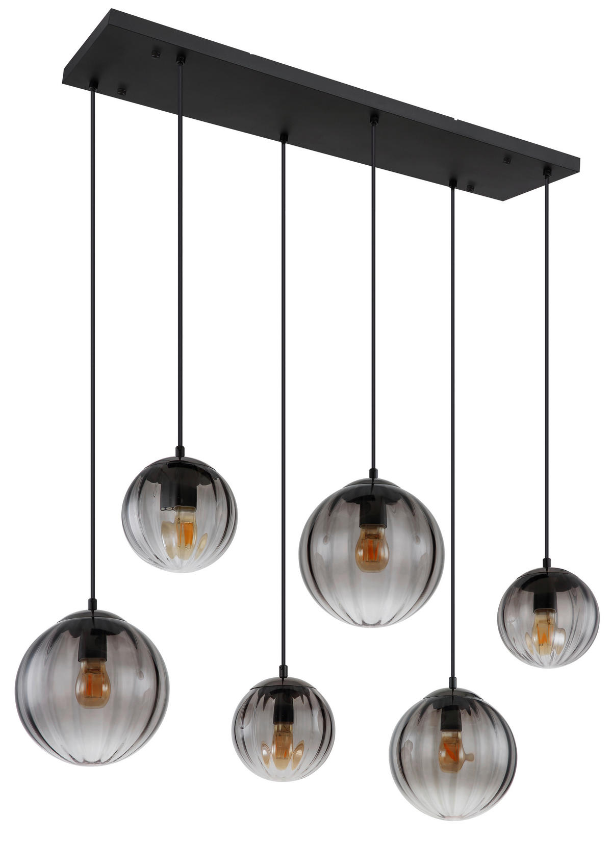 ZÁVĚSNÉ SVÍTIDLO, 93/41/120 cm  - černá/čiré, Design, kov/plast (93/41/120cm) - Globo