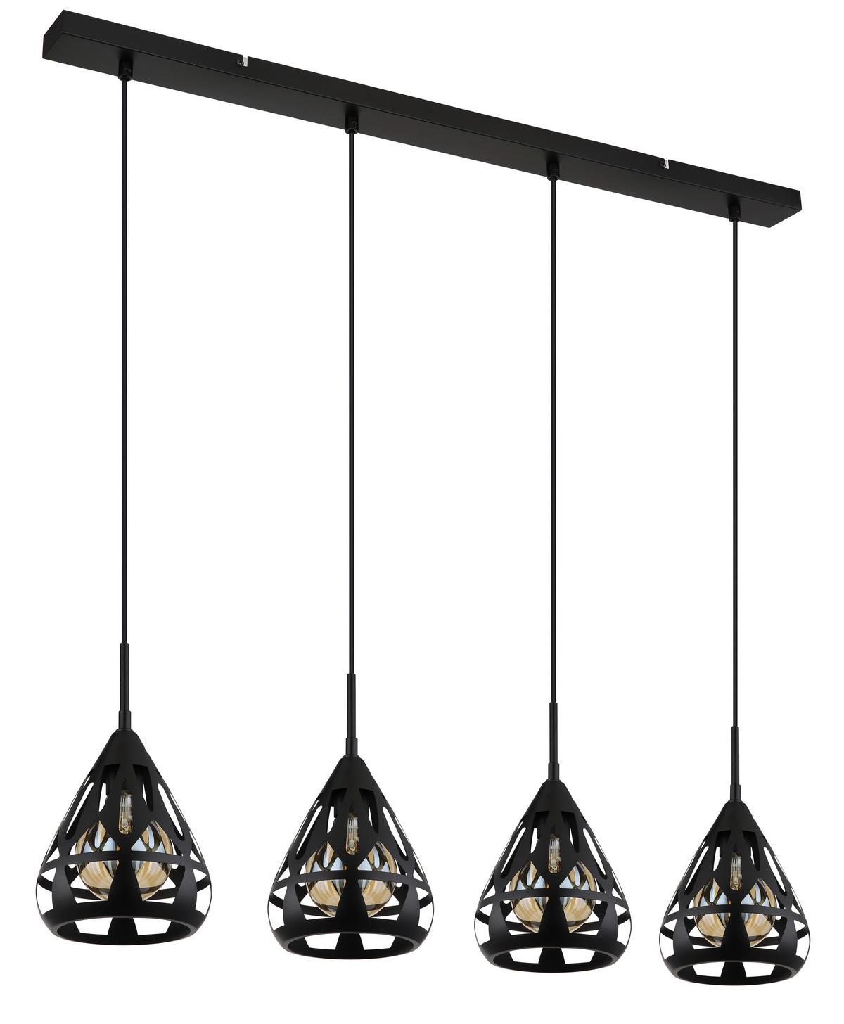HÄNGLAMPA 92/17/120 cm  - svart, Basics, metall/plast (92/17/120cm) - Globo