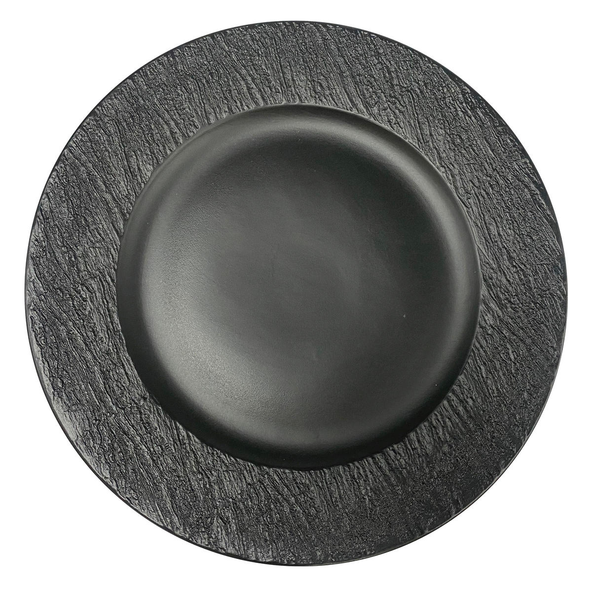 PLATZTELLER Black Rock 30,7 cm  - Schwarz, Design, Keramik (30,7cm) - Novel