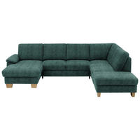 WOHNLANDSCHAFT in Velours Opal  - Eichefarben/Opal, Konventionell, Holz/Textil (167/316/235cm) - Beldomo System