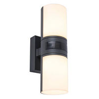 AUßENWANDLEUCHTE Cyra 7,8/24,5/12 cm   - Anthrazit/Weiß, Design, Kunststoff/Metall (7,8/24,5/12cm)