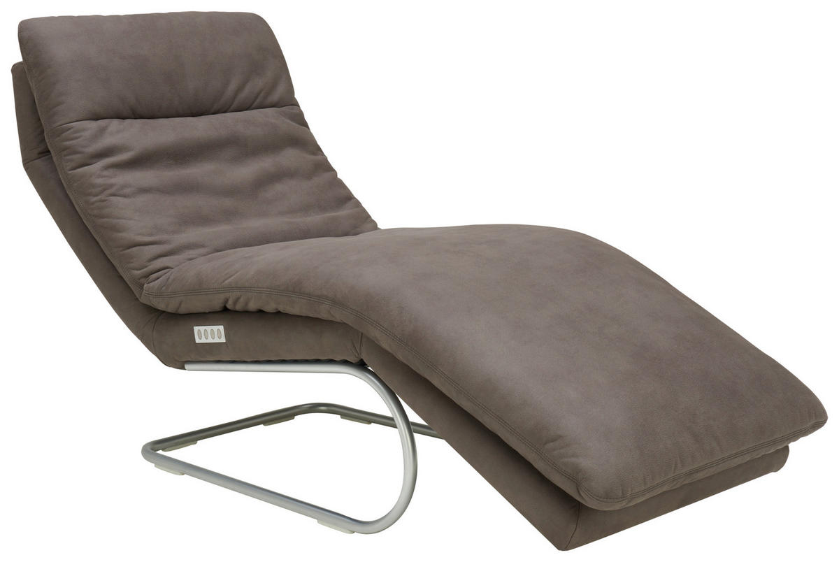 RELAXLIEGE Lederlook Braun  - Chromfarben/Braun, Design, Textil (75/91/170cm) - Chilliano