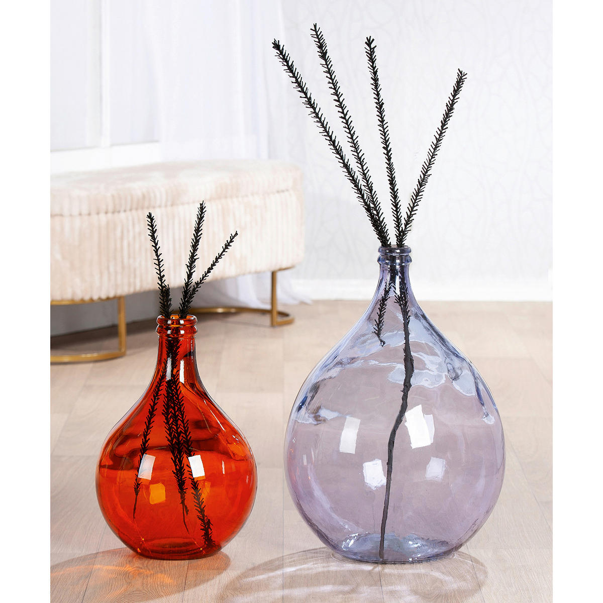 BODENVASE CORDOBA  - Flieder, Basics, Glas (40/55cm)