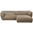 ECKSOFA in Lederlook Beige  - Beige/Schwarz, KONVENTIONELL, Kunststoff/Textil (278/175cm) - Carryhome