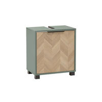 WASCHBECKENUNTERSCHRANK 50,3/56/33 cm  - Eichefarben/Schwarz, Natur, Holzwerkstoff/Kunststoff (50,3/56/33cm) - Stylife