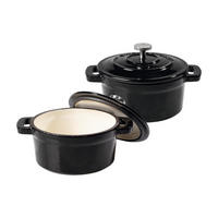 GUSSTOPF 0,25 L  - Schwarz Hochglanz, Basics, Metall (22/12/6.5cm) - CHEF CUISINE