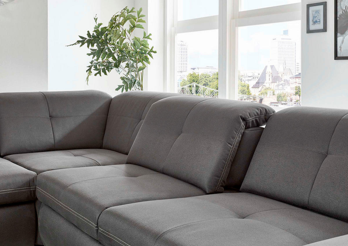 ECKSOFA in Mikrofaser Terracotta  - Terracotta, Design, Textil/Metall (260/318cm) - Beldomo Speed
