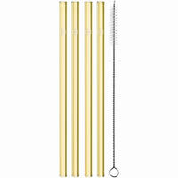 TRINKHALMSET - Edelstahlfarben/Gelb, Design, Glas/Kunststoff (9,00/20,00/9,00cm) - Leonardo