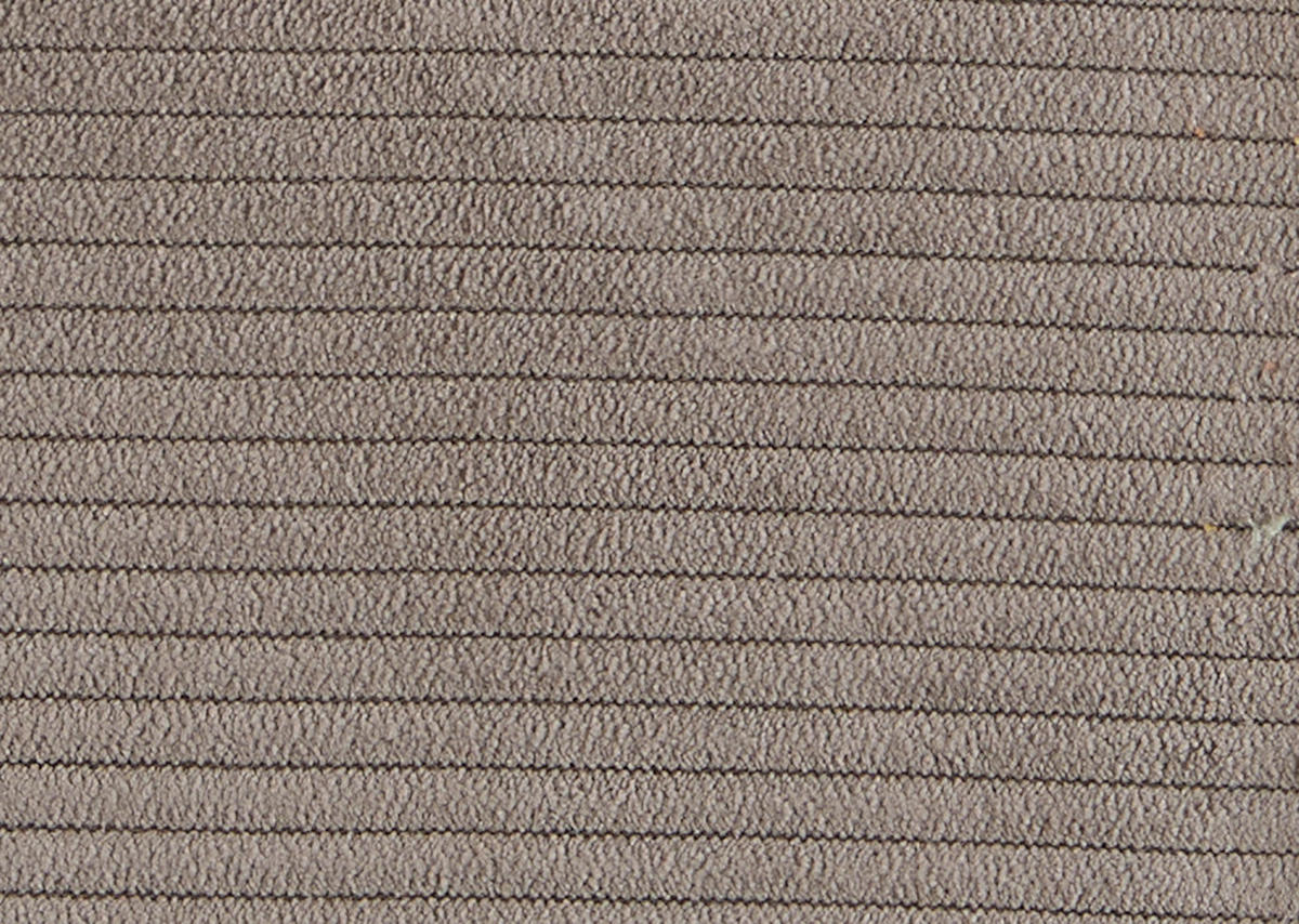 3-SITZER-SOFA Feincord Taupe  - Taupe/Chromfarben, Design, Textil/Metall (194/87/105cm) - Beldomo Style
