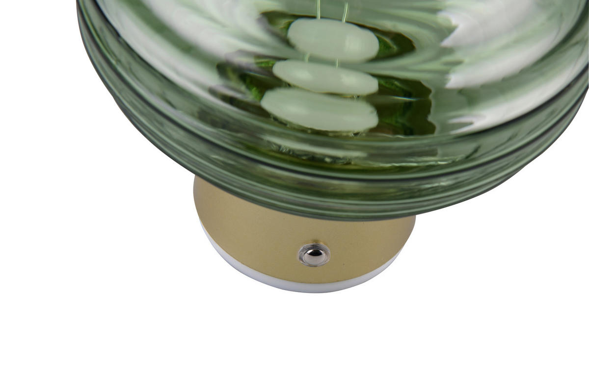 LED-WANDLEUCHTE - Messingfarben/Grün, Lifestyle, Glas/Metall (15,5/15cm)