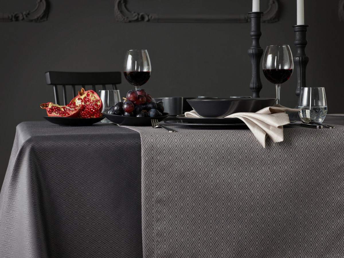 ÚZKY OBRUS, 50/140 cm, biela - biela, Basics, textil (50/140cm) - Curt Bauer