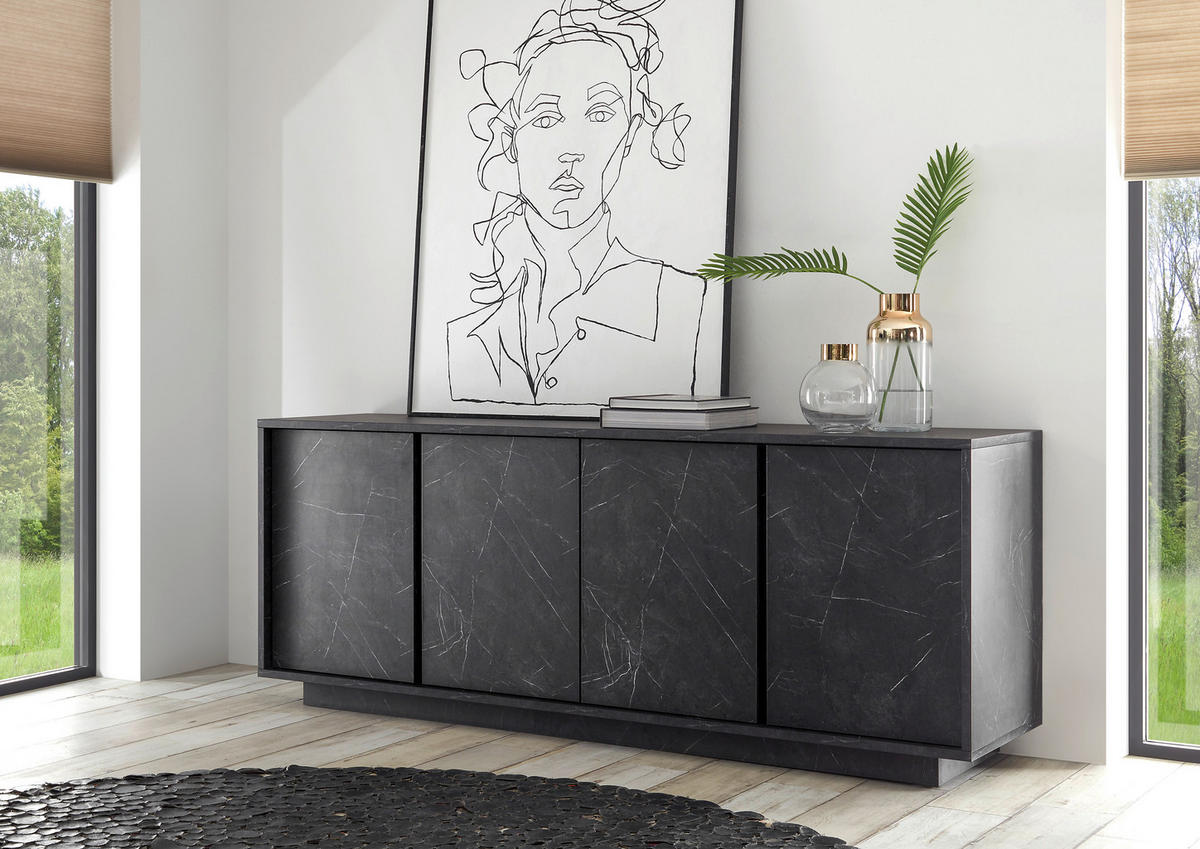 SIDEBOARD  180/79/43 cm  - Anthrazit, Design, Holzwerkstoff (180/79/43cm) - MID.YOU