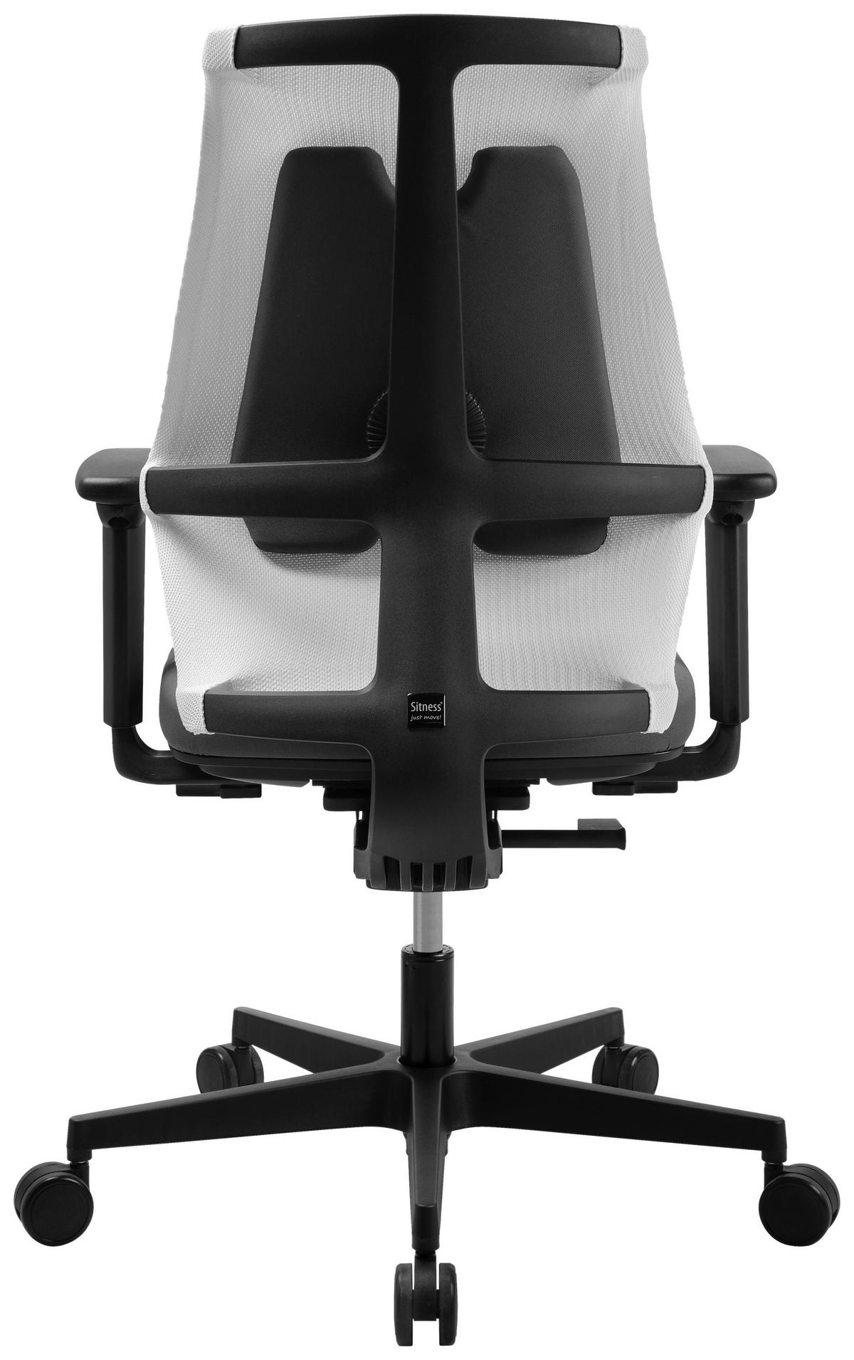DREHSTUHL  in Flachgewebe Grau, Weiss  - Weiss/Grau, Modern, Kunststoff/Textil (47/100-112/45-51cm) - Topstar