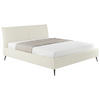 POLSTERBETT gepolstertes Kopfteil, Bettkasten, Lattenroste Beige 180/200 cm  - Beige/Schwarz, Design, Holz/Textil (180/200cm) - Esposa