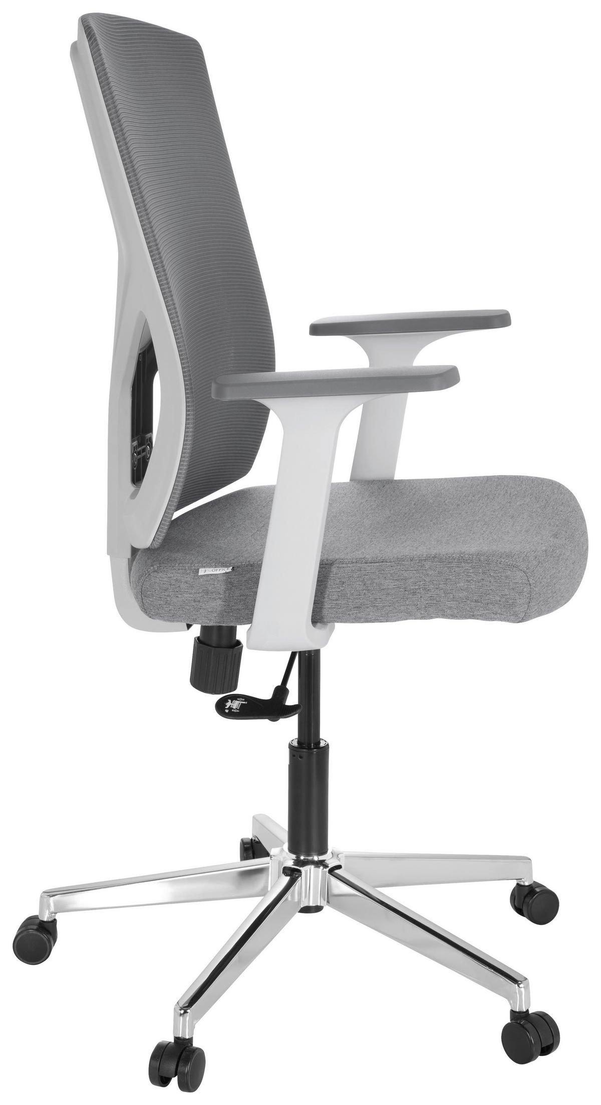 VRTLJIVI STOL tekstil siva, bela  - siva/bela, Moderno, kovina/umetna masa (68/107/68cm) - MID.YOU