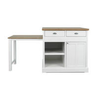 BAR in  - Weiss/Eichefarben, Design, Holz/Holzwerkstoff (103,8/97/76,5cm) - Livetastic