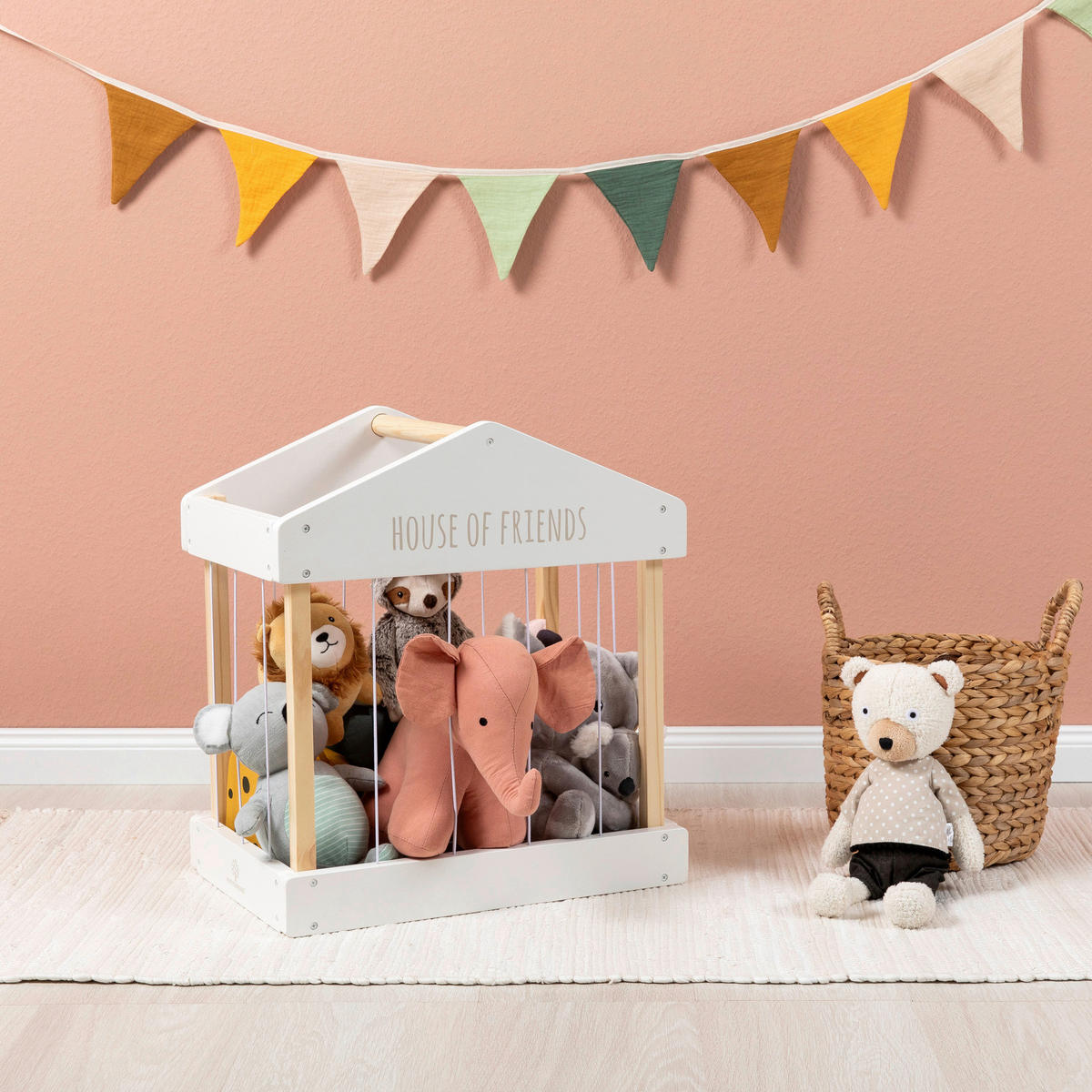 KINDERREGAL - Weiß/Naturfarben, Basics, Holz (45/31/50cm) - MUSTERKIND