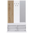 GARDEROBE  in 120/200/36,6 cm  - Eichefarben/Weiß, KONVENTIONELL, Holzwerkstoff (120/200/36,6cm) - Carryhome