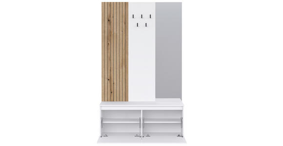 GARDEROBE  in 120/200/36,6 cm  - Eichefarben/Weiß, KONVENTIONELL, Holzwerkstoff (120/200/36,6cm) - Carryhome