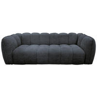 BIGSOFA Chenille Dunkelgrau  - Dunkelgrau/Schwarz, MODERN, Kunststoff/Textil (235/73/103cm) - Carryhome