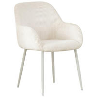 ŽIDLE S PODRUČKAMI, železo, manšestr, bílá - bílá, Design, kov/textil (57,5/84/61cm) - Xora