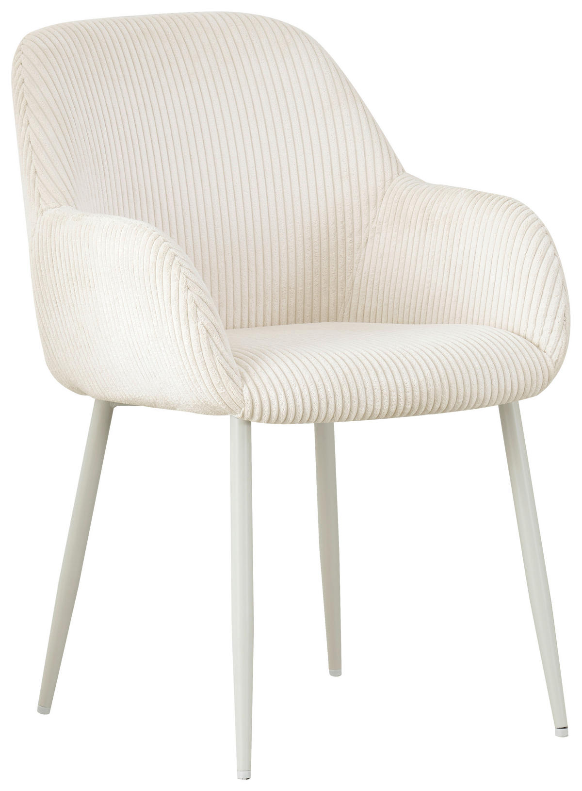 ŽIDLE S PODRUČKAMI, železo, manšestr, bílá - bílá, Design, kov/textil (57,5/84/61cm) - Xora