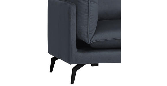 ECKSOFA Anthrazit Samt  - Anthrazit/Schwarz, Design, Textil/Metall (241/200cm) - Carryhome