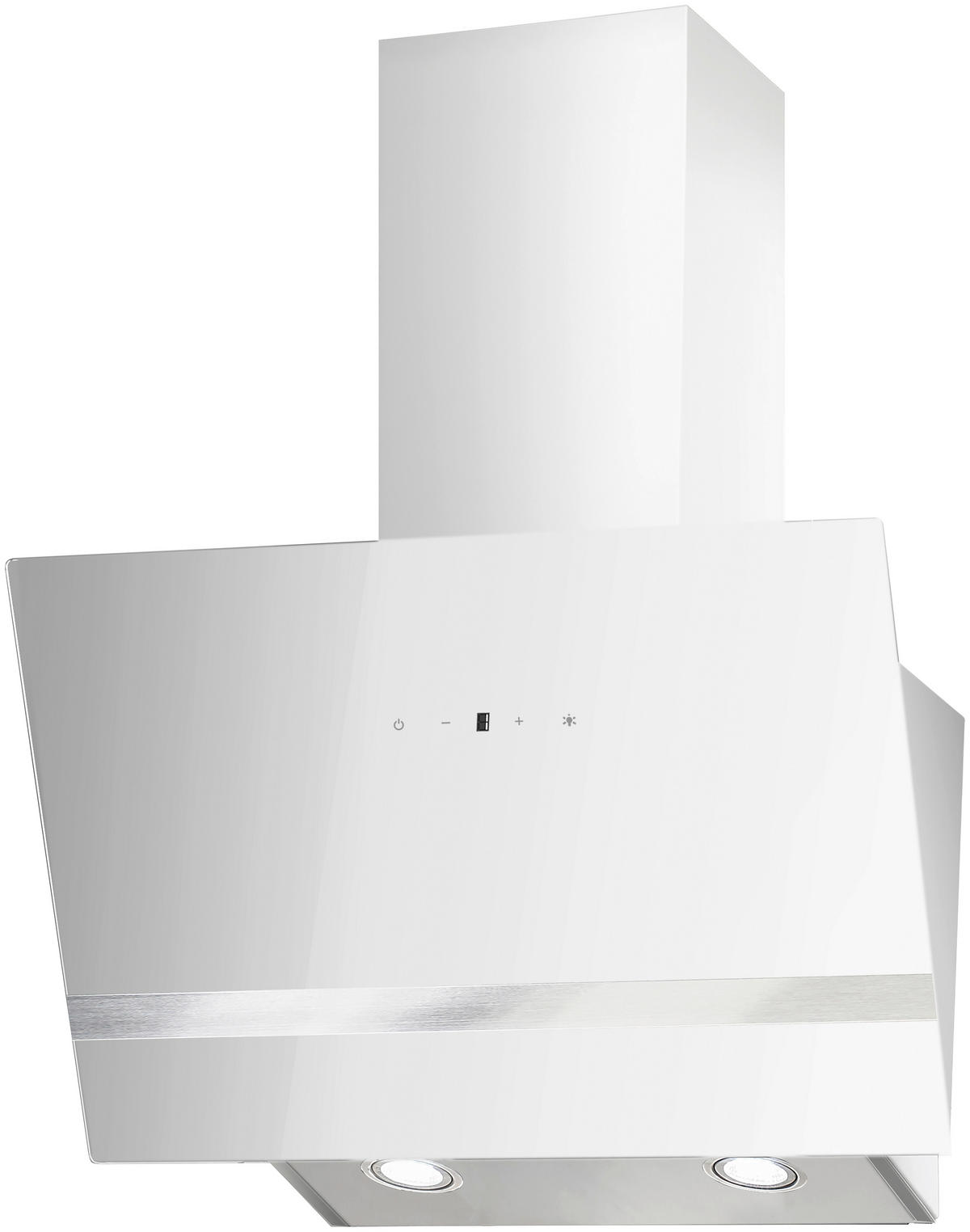 DUNSTABZUGSHAUBE CH24160W-20  - Weiß, Trend, Glas/Metall (59,5/74,5–109,5/38,3cm) - Respekta