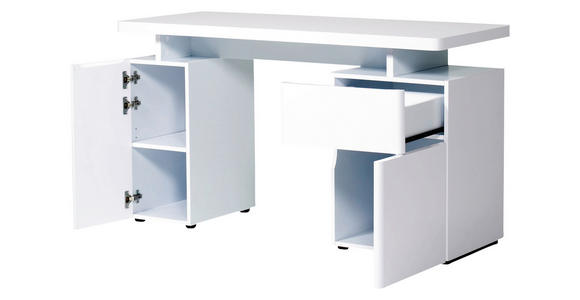 SCHREIBTISCH 140/55/76 cm in Weiß - Weiß, KONVENTIONELL, Holzwerkstoff (140/55/76cm) - Venda