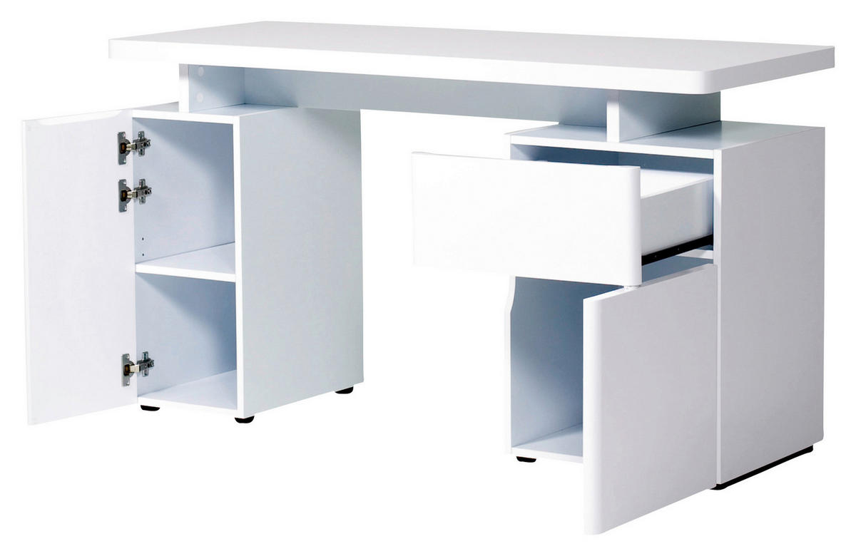 SCHREIBTISCH 140/55/76 cm  in Weiß  - Weiß, KONVENTIONELL, Holzwerkstoff (140/55/76cm) - Venda