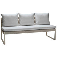 3-SITZER-BANK 180/85/75 cm  in Hellgrau, Greige  - Greige/Hellgrau, Design, Textil/Metall (180/85/75cm) - Stern