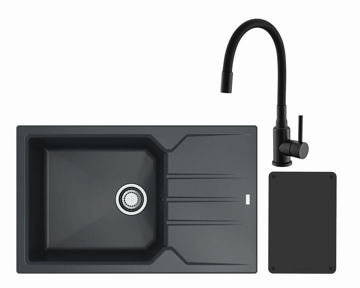 SET SUDOPERA I SLAVINE   78/48/18 cm         - crna, Design, kamen (78/48/18cm)