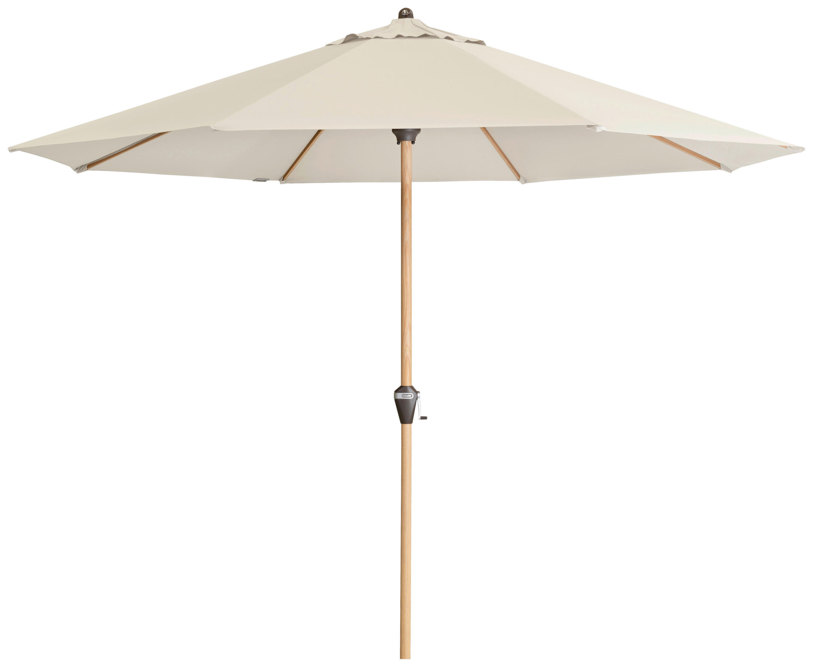 SONNENSCHIRM 350 cm Naturfarben  - Eschefarben/Naturfarben, Design, Textil/Metall (350/350cm) - Doppler