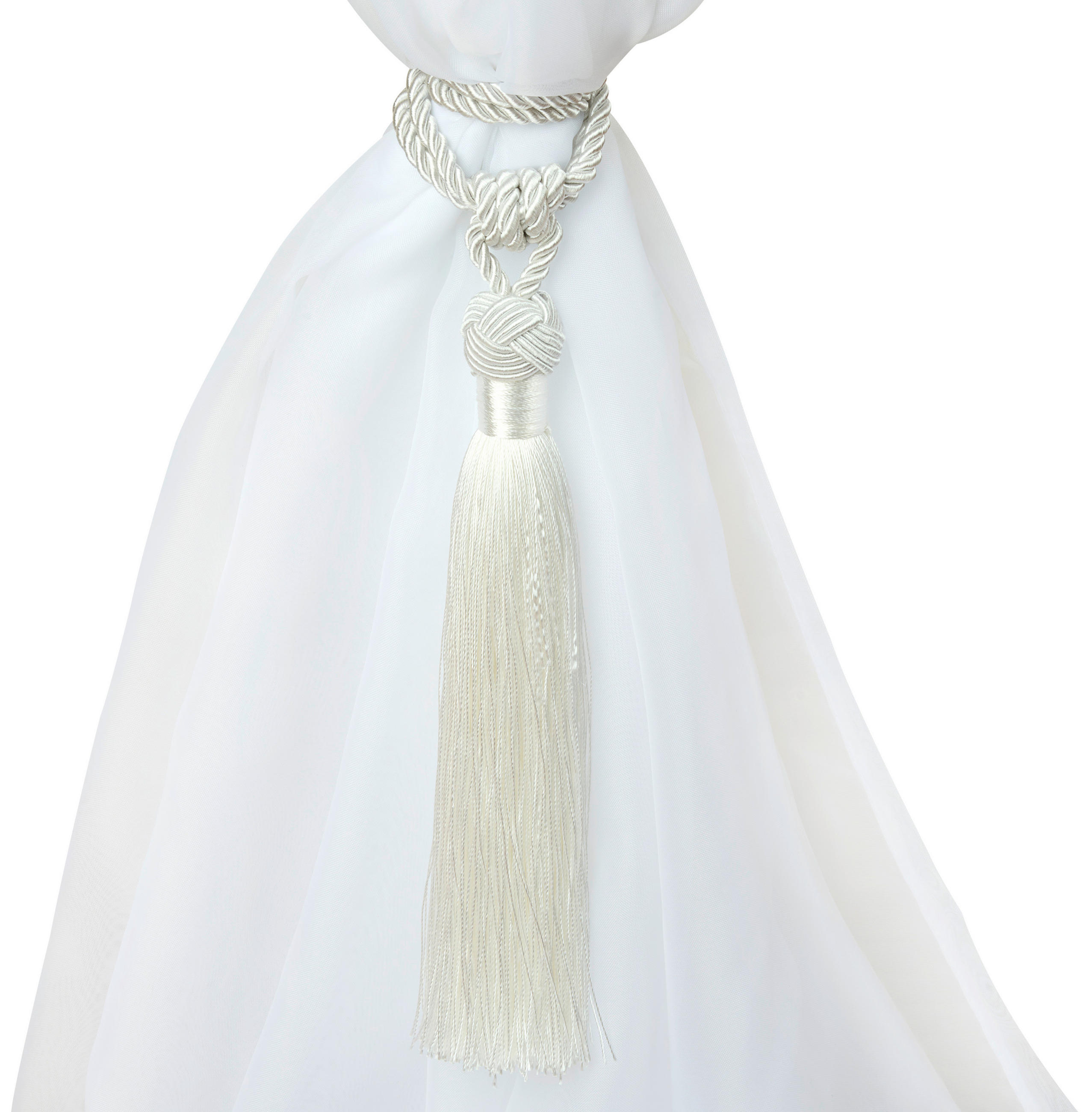 RAFFHALTER 2ER SET 60 cm  - Weiß, Basics, Textil (60cm) - Esposa