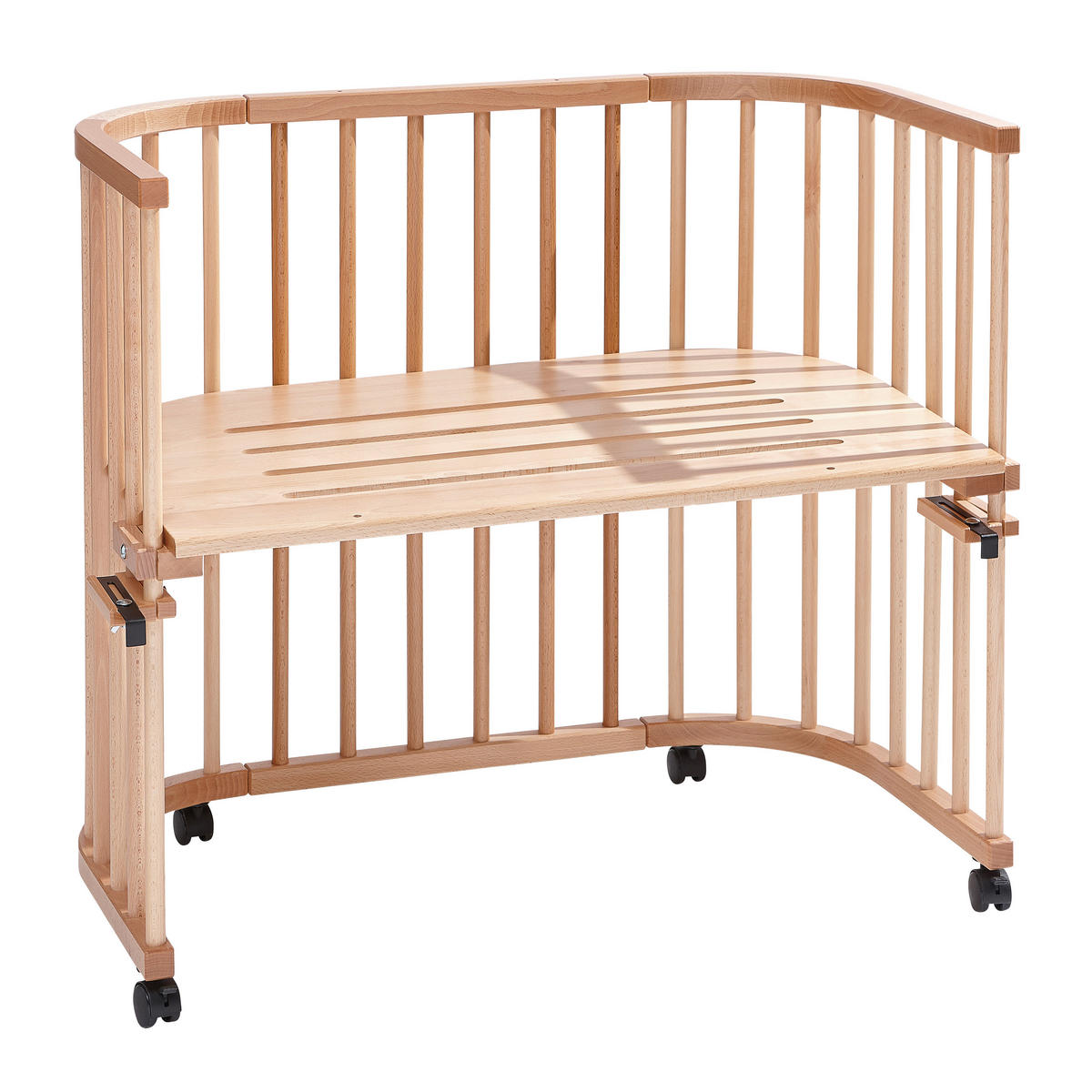 BEISTELLBETT Babybay Maxi  - Naturfarben, Basics, Holz (94/54/79cm) - Babybay