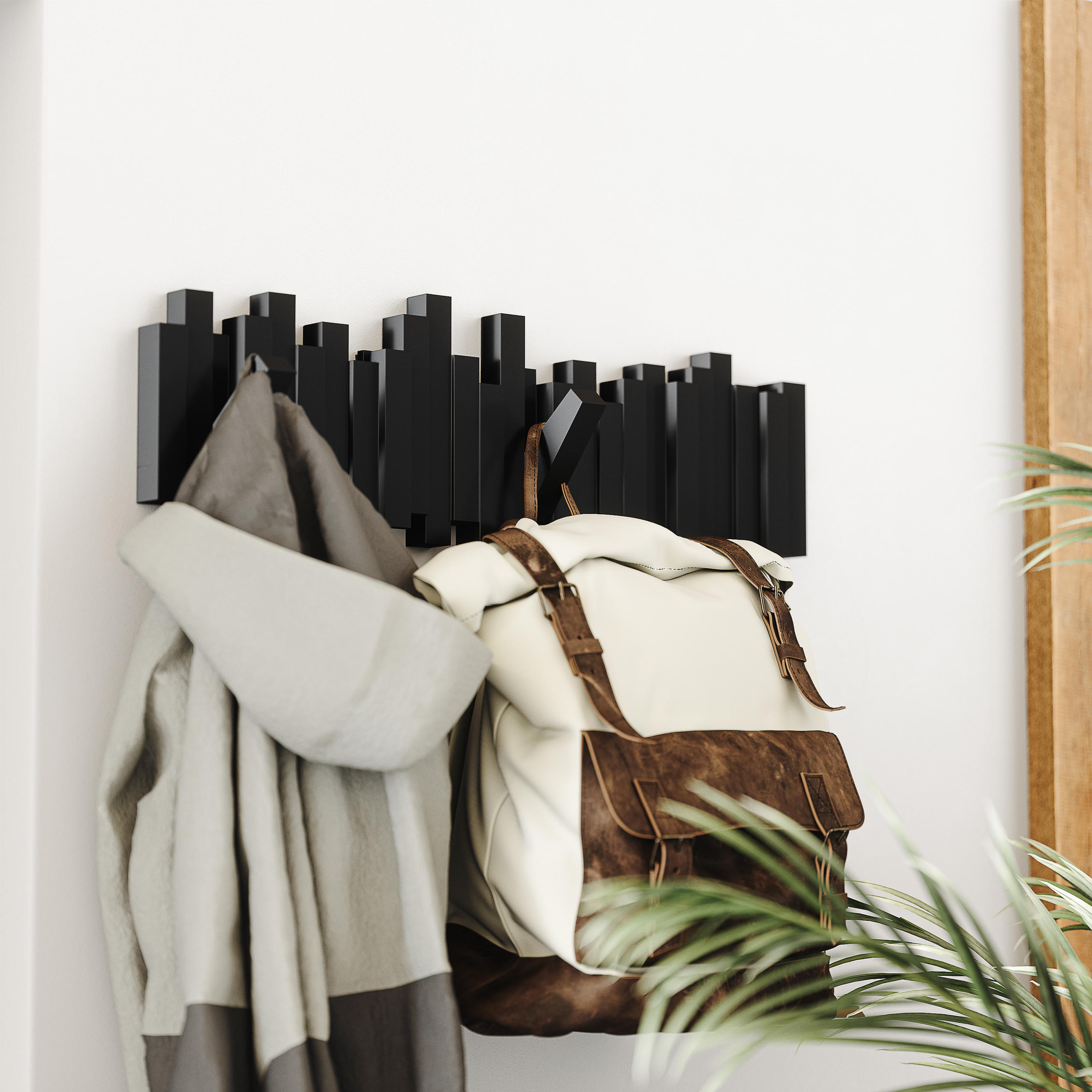 GARDEROBENLEISTE  in Schwarz  - Schwarz, Design, Kunststoff (49/18/3cm) - Umbra