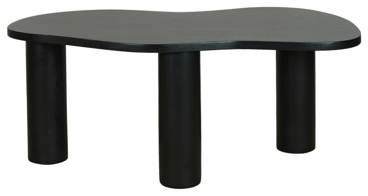 COUCHTISCH Akazie massiv Freiform Schwarz  - Schwarz, Design, Holz (110/45/55cm) - MID.YOU
