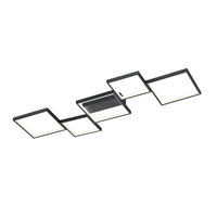 LED-DECKENLEUCHTE     - Weiss/Schwarz, Basics, Kunststoff/Metall (120,5/6,0/48,5cm) - Trio Leuchten