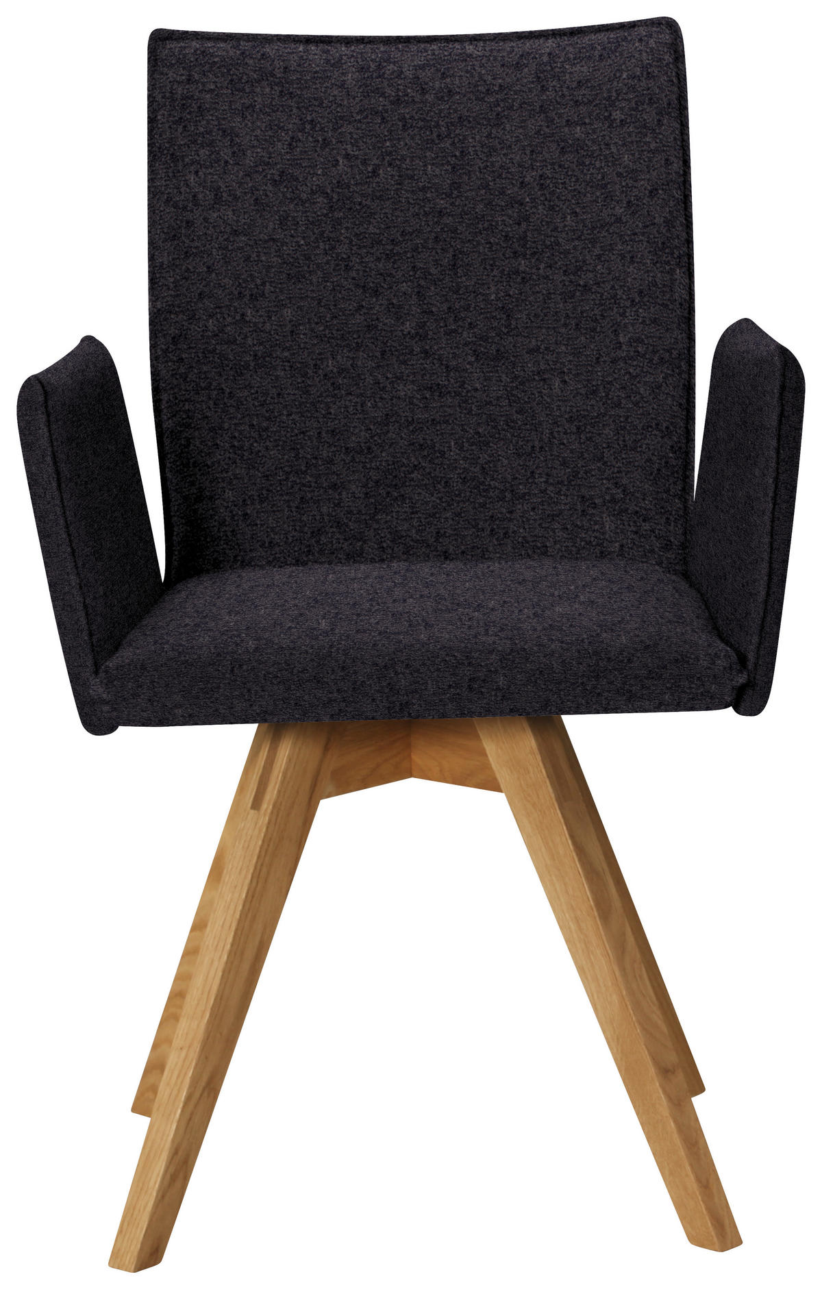 ARMLEHNSTUHL  in Samt  - Eichefarben/Anthrazit, Konventionell, Holz/Textil (60/91/61cm) - Moderano