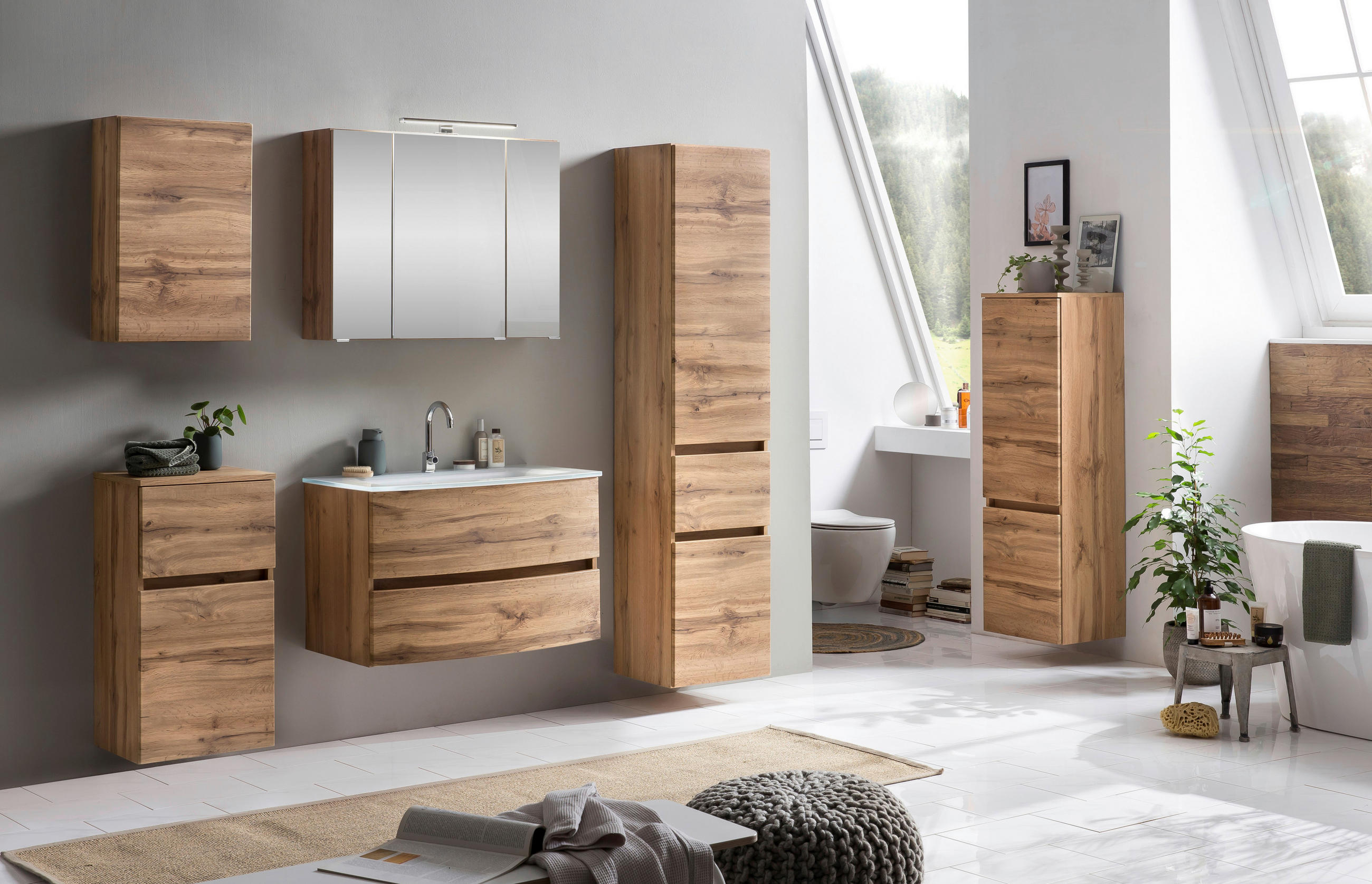 UNTERSCHRANK in   - Eichefarben/Silberfarben, Konventionell, Holzwerkstoff (40/79/35cm) - Held