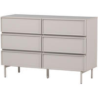 KOMMODE Tours, 120/80/42 cm, 6 Schublade(n)  - Sandfarben, Design, Holzwerkstoff/Metall (120/80/42cm) - Livetastic