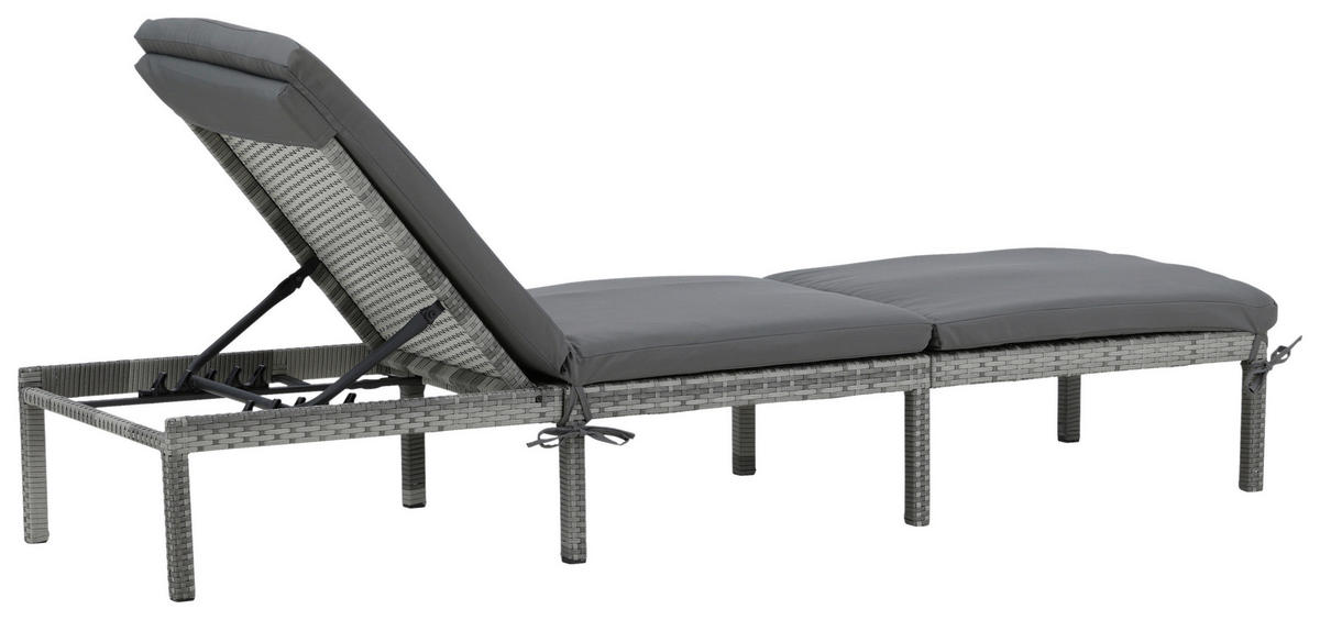 SONNENLIEGE 59/84/198 cm  - Grau, KONVENTIONELL, Kunststoff/Textil (59/84/198cm) - Gardenson