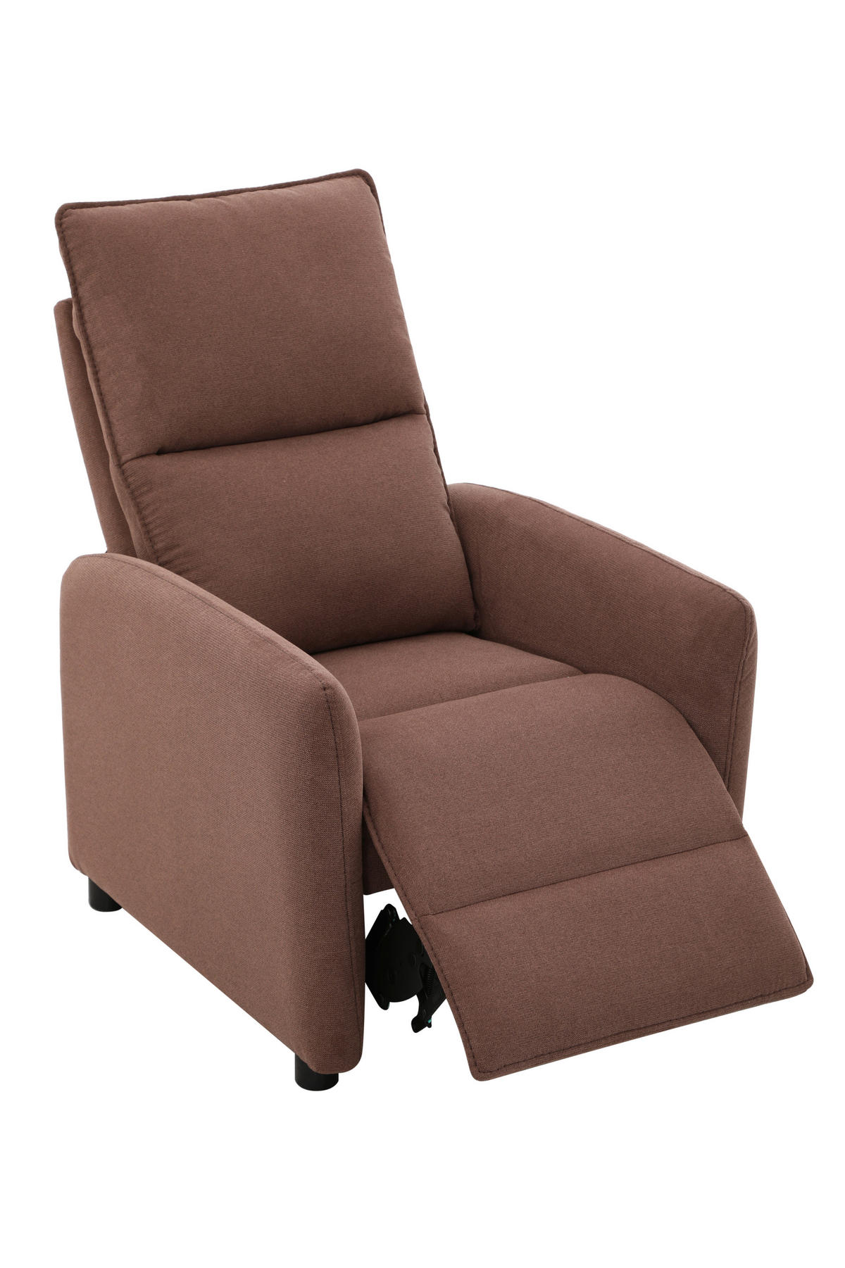 Fotoliu Pentru Televizor din lemn, metal, plastic, textil, maro - maro/negru, Konventionell, plastic/lemn (74/101/95cm) - Carryhome