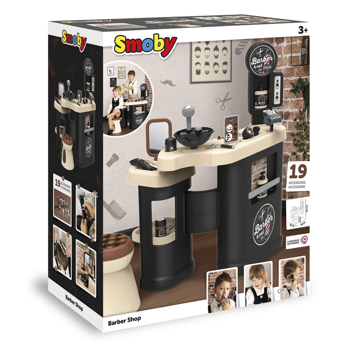 DJEČJI SET ZA OBLIKOVANJE KOS  Smoby Barber&Cut  - višebojno, Basics, plastika (26/54,90/68,90cm) - Simba
